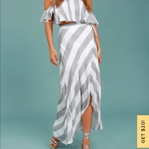 Lulus Golden Sunset Maxi Skirt